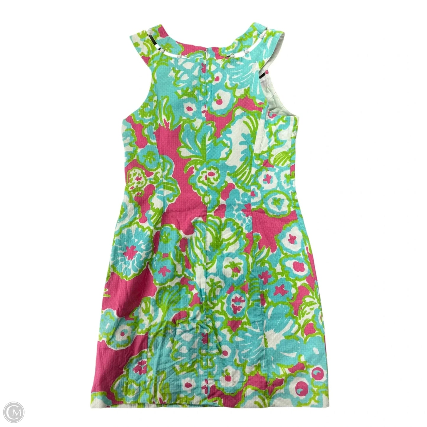 Dress Designer By Lilly Pulitzer In Green & Pink, Size: 4