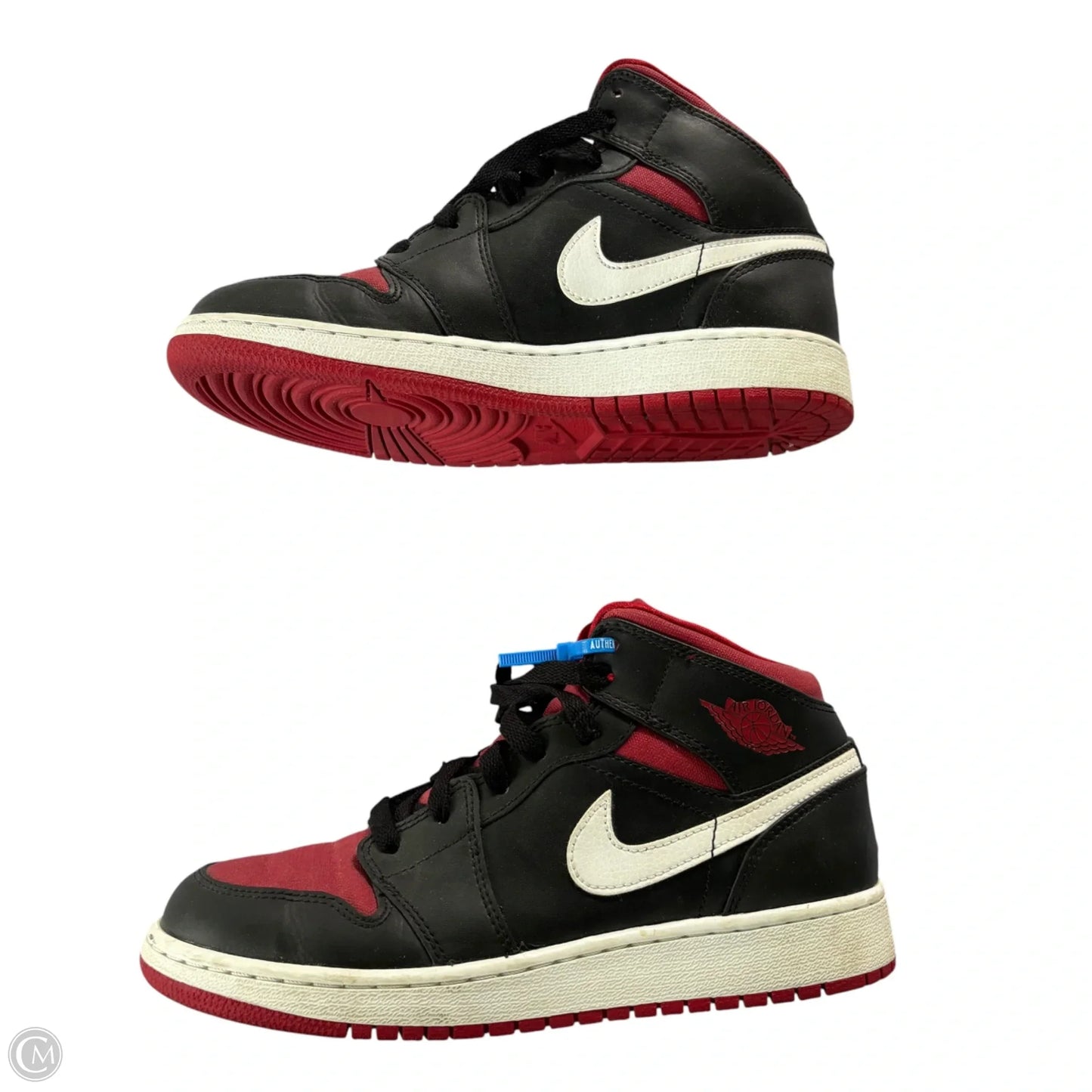 Shoes Luxury Designer By Jordan In Black & Red, Size: 7