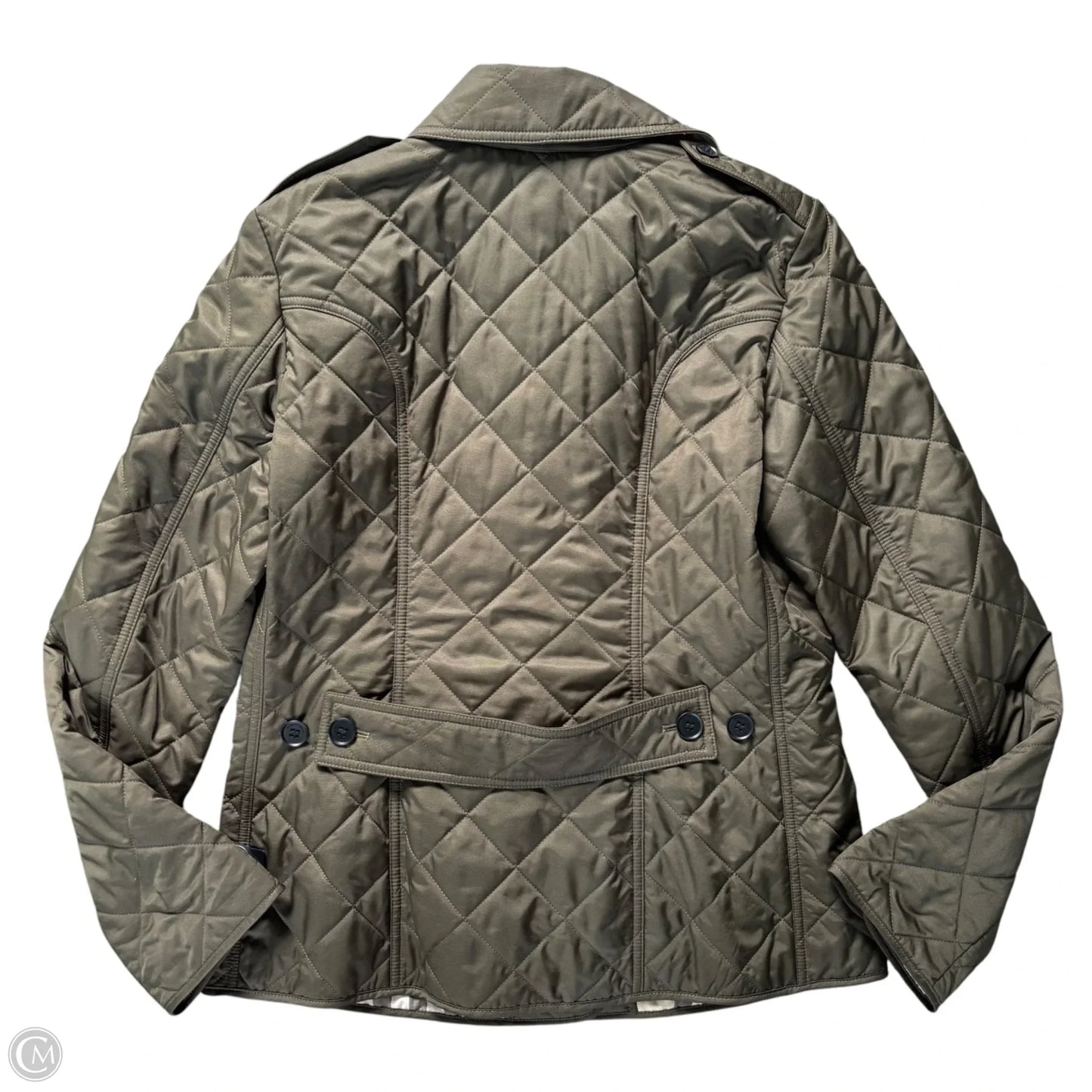 Jacket Luxury Designer By Burberry In Green, Size: M