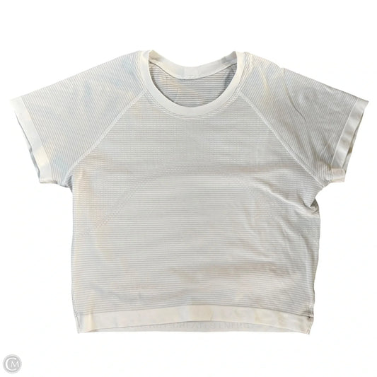 Athletic Top Short Sleeve By Lululemon In White, Size: M