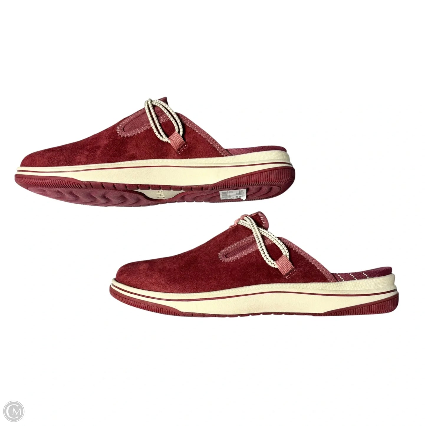 Shoes Flats By Clarks In Maroon, Size: 9