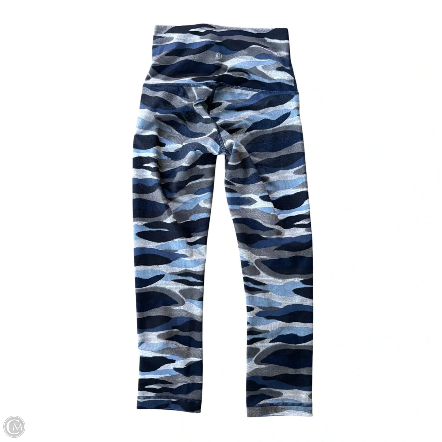 Athletic Capris By Lululemon In Blue & Grey, Size: S