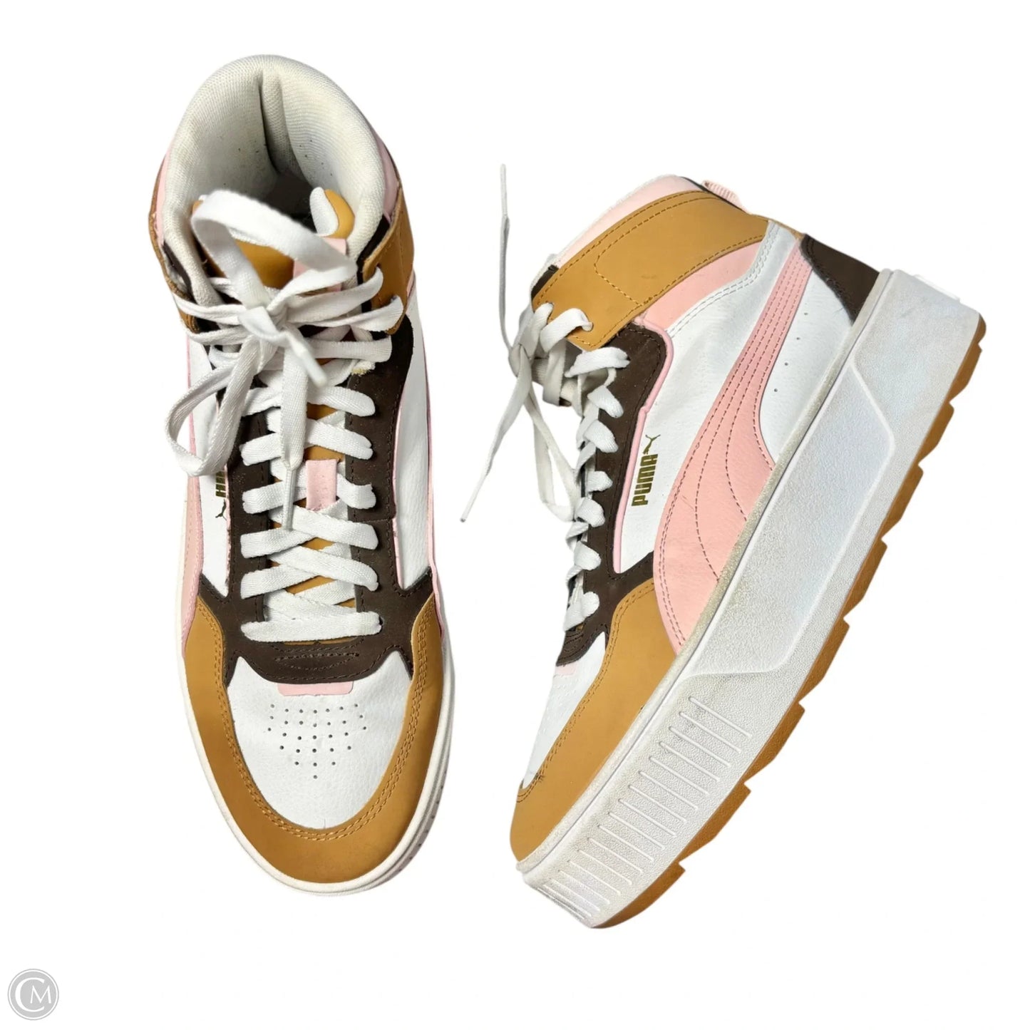 Shoes Sneakers By Puma In Brown & Pink, Size: 10