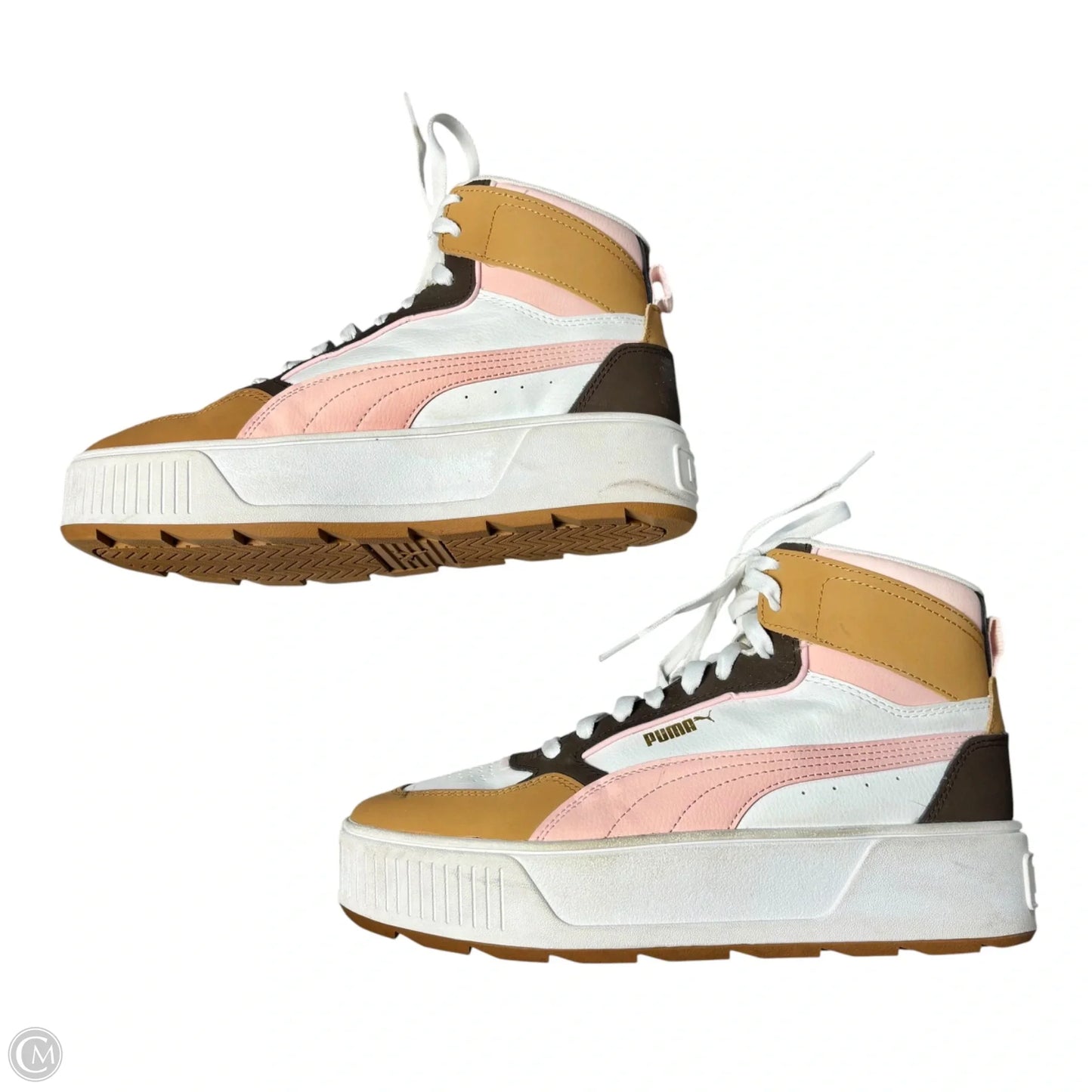 Shoes Sneakers By Puma In Brown & Pink, Size: 10