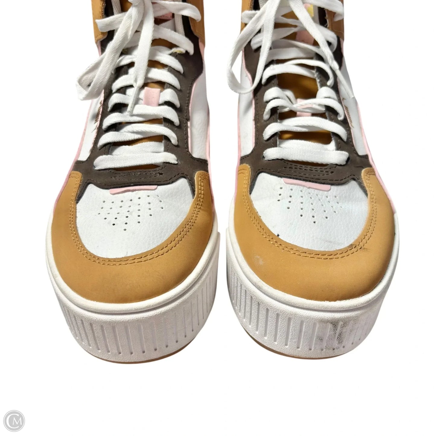 Shoes Sneakers By Puma In Brown & Pink, Size: 10