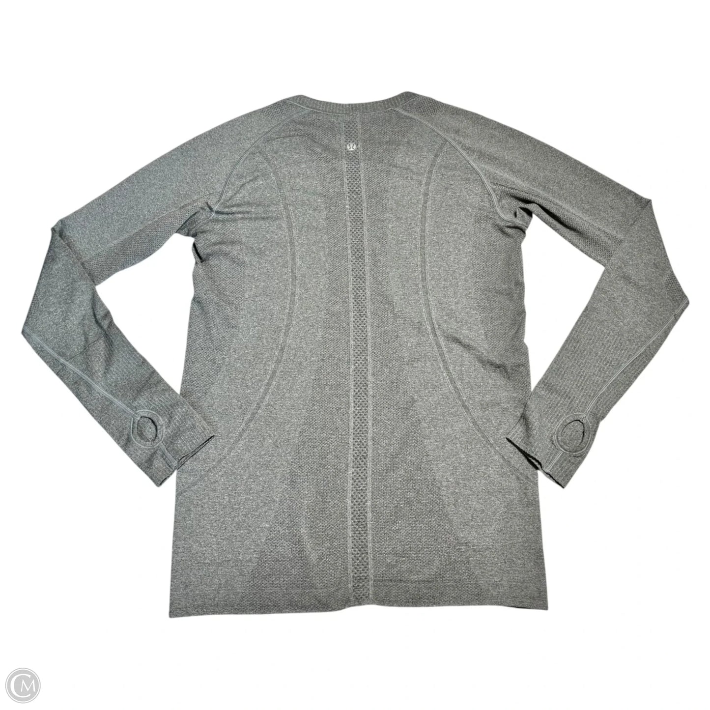 Athletic Top Long Sleeve Crewneck By Lululemon In Grey, Size: S