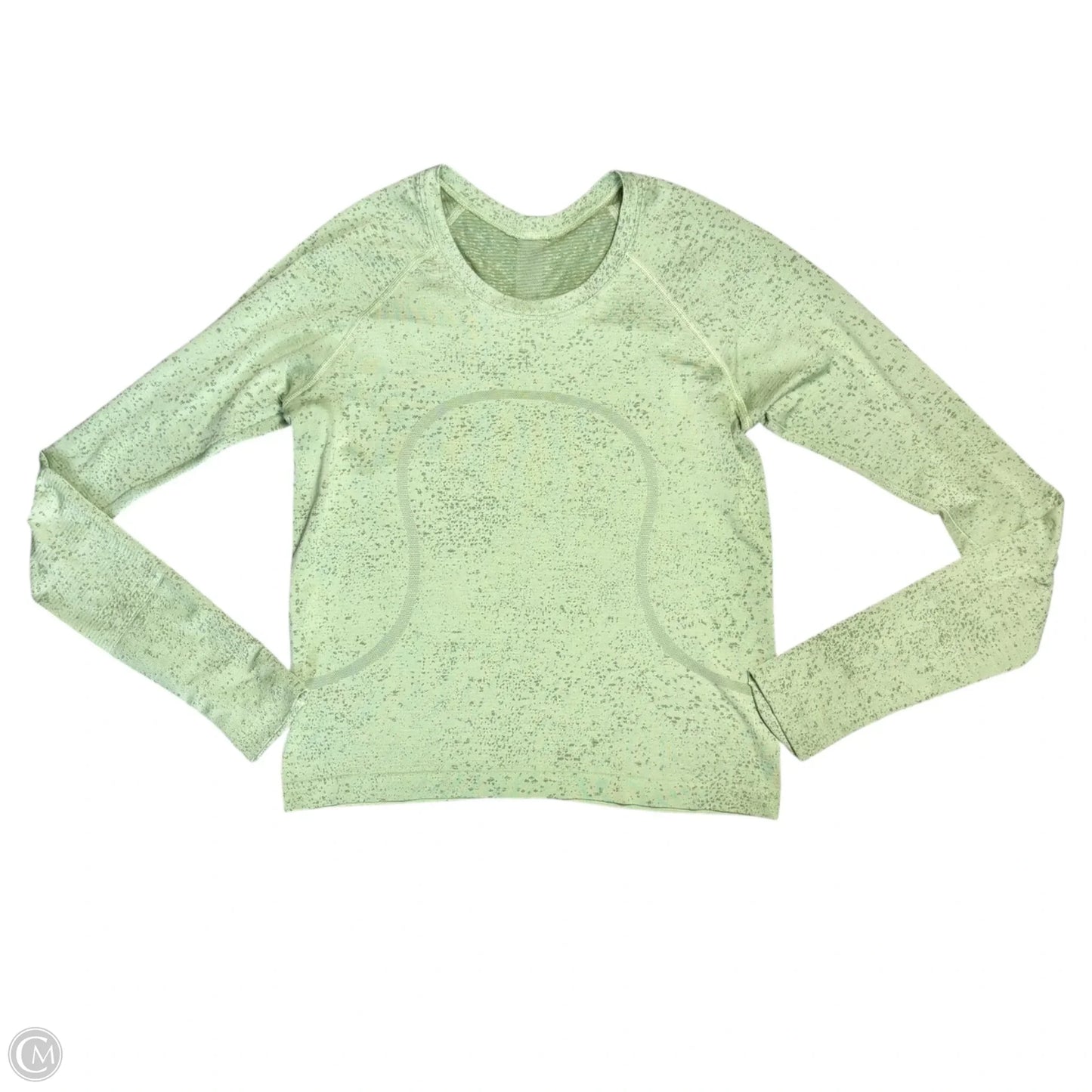 Athletic Top Long Sleeve Crewneck By Lululemon In Green, Size: S
