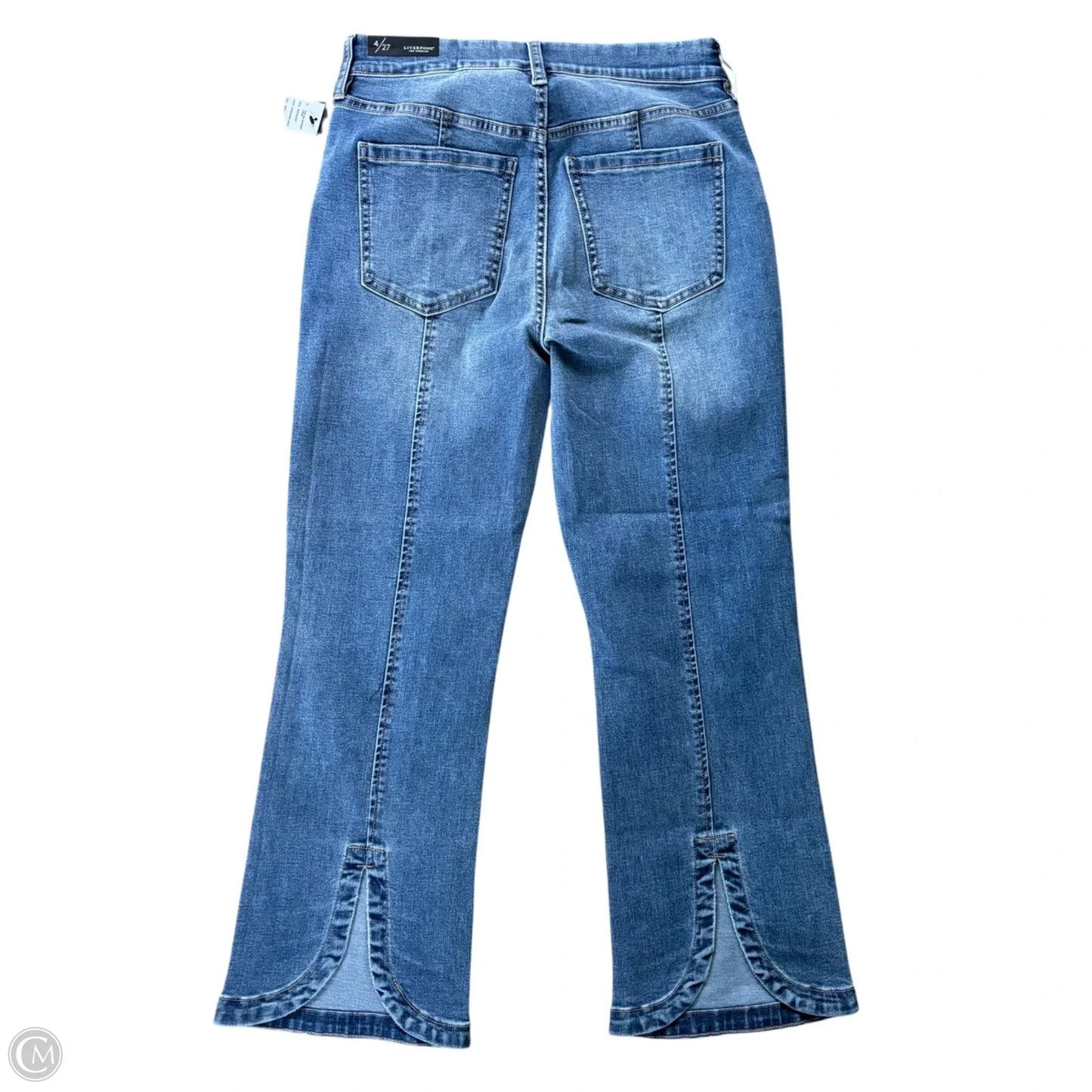 Jeans Boot Cut By Liverpool In Blue Denim, Size: 4