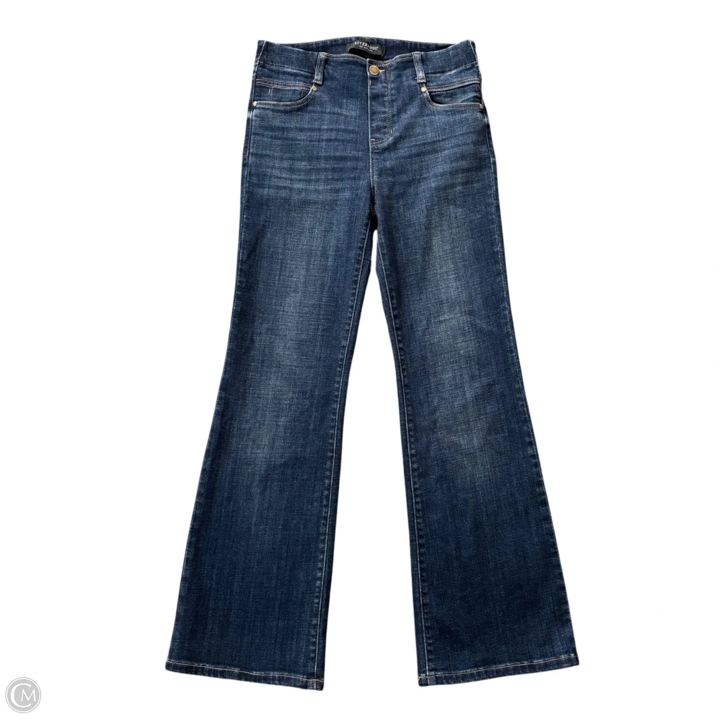 Jeans Boot Cut By Liverpool In Blue Denim, Size: 4