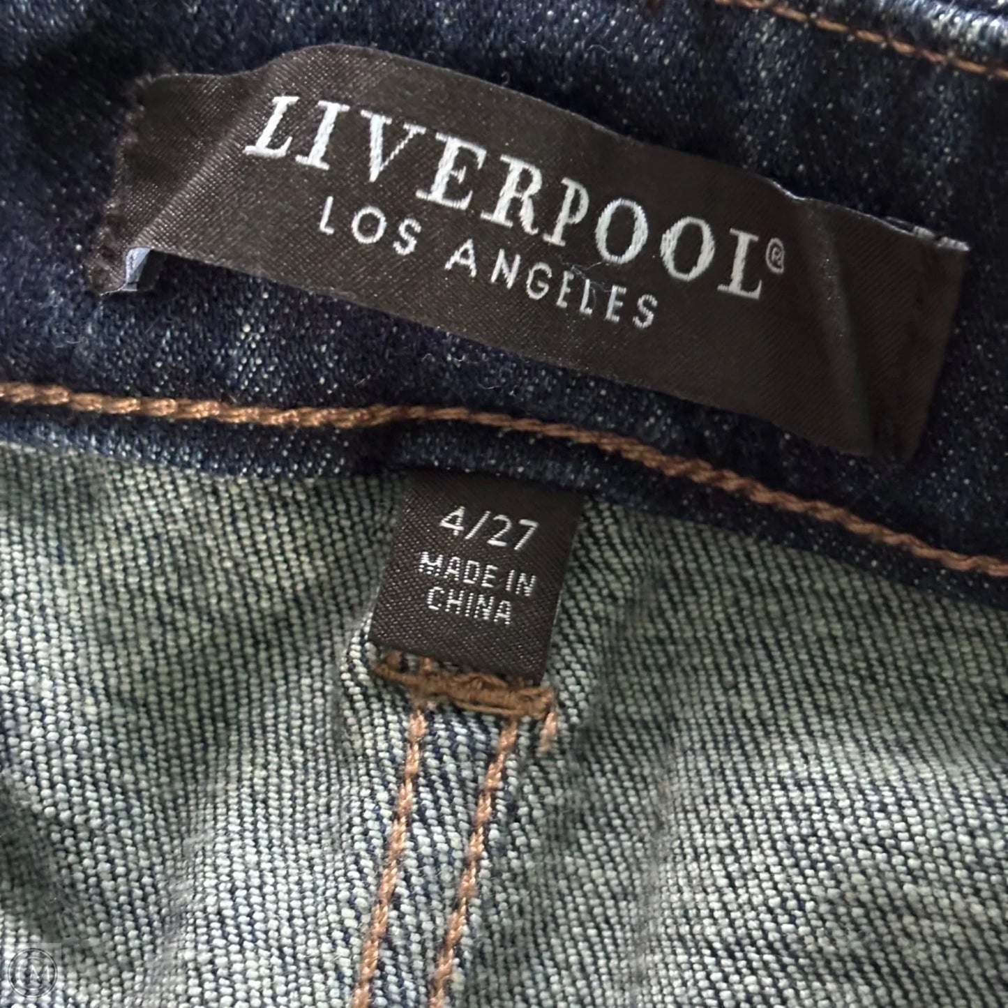 Jeans Boot Cut By Liverpool In Blue Denim, Size: 4