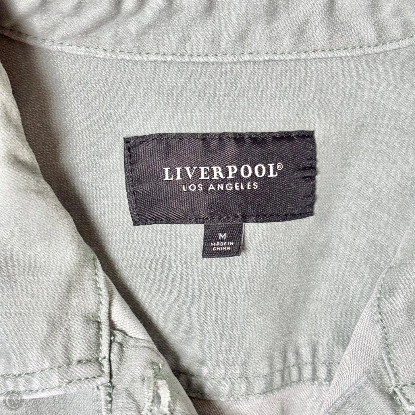 Jacket Denim By Liverpool In Green Denim, Size: M
