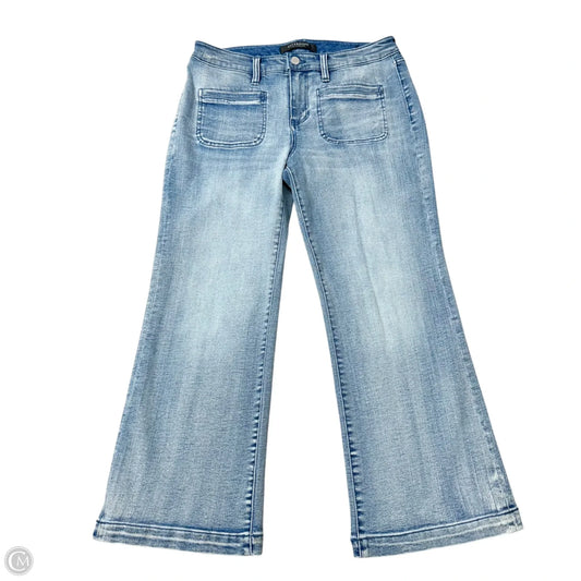 Jeans Cropped By Liverpool In Blue Denim, Size: 8