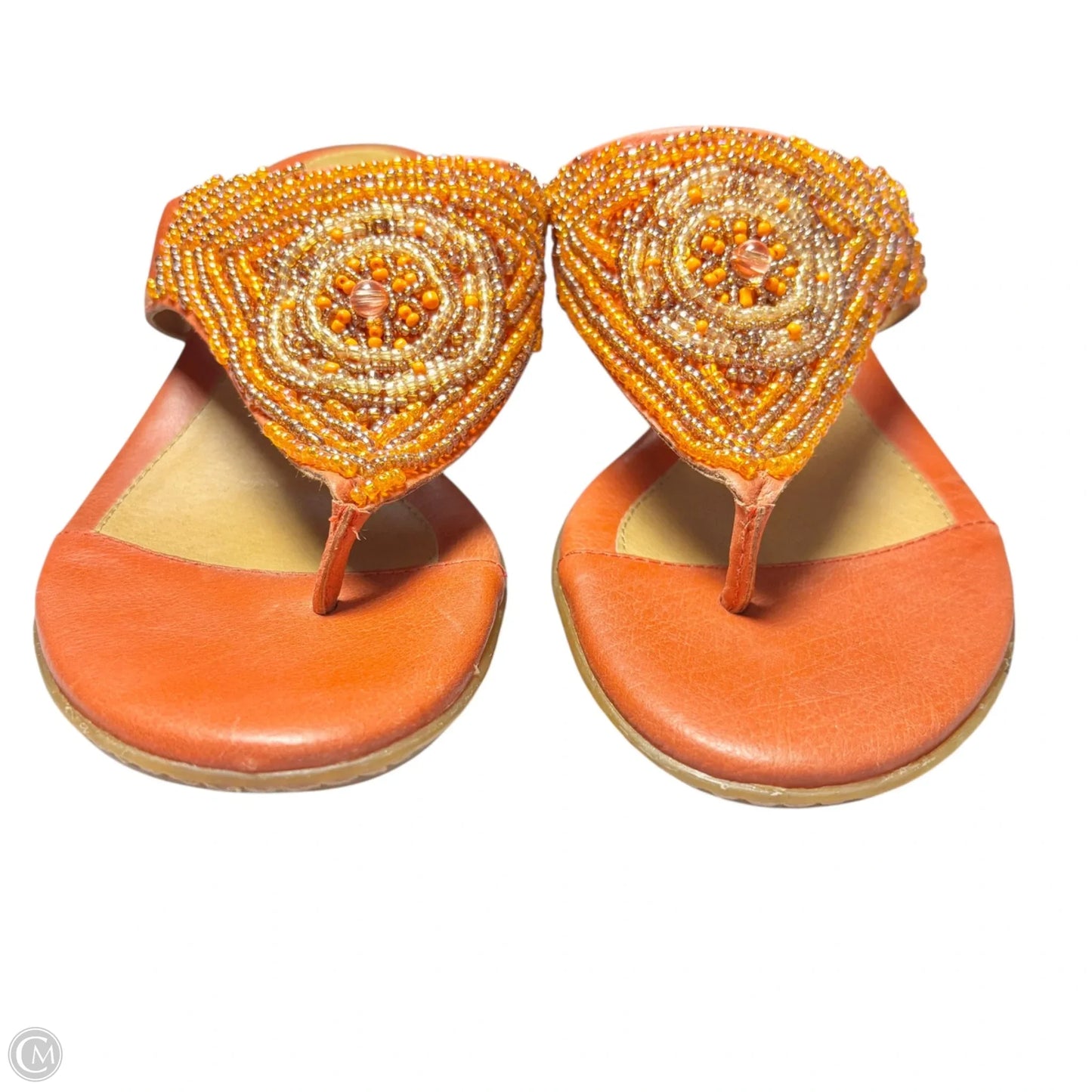 Sandals Flip Flops By Sofft In Orange, Size: 8.5