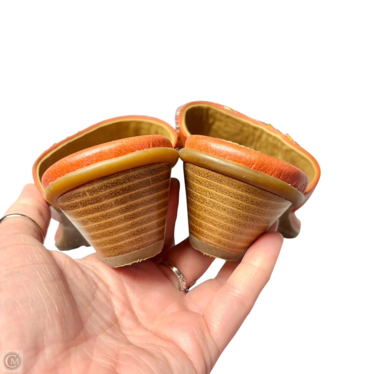 Sandals Flip Flops By Sofft In Orange, Size: 8.5