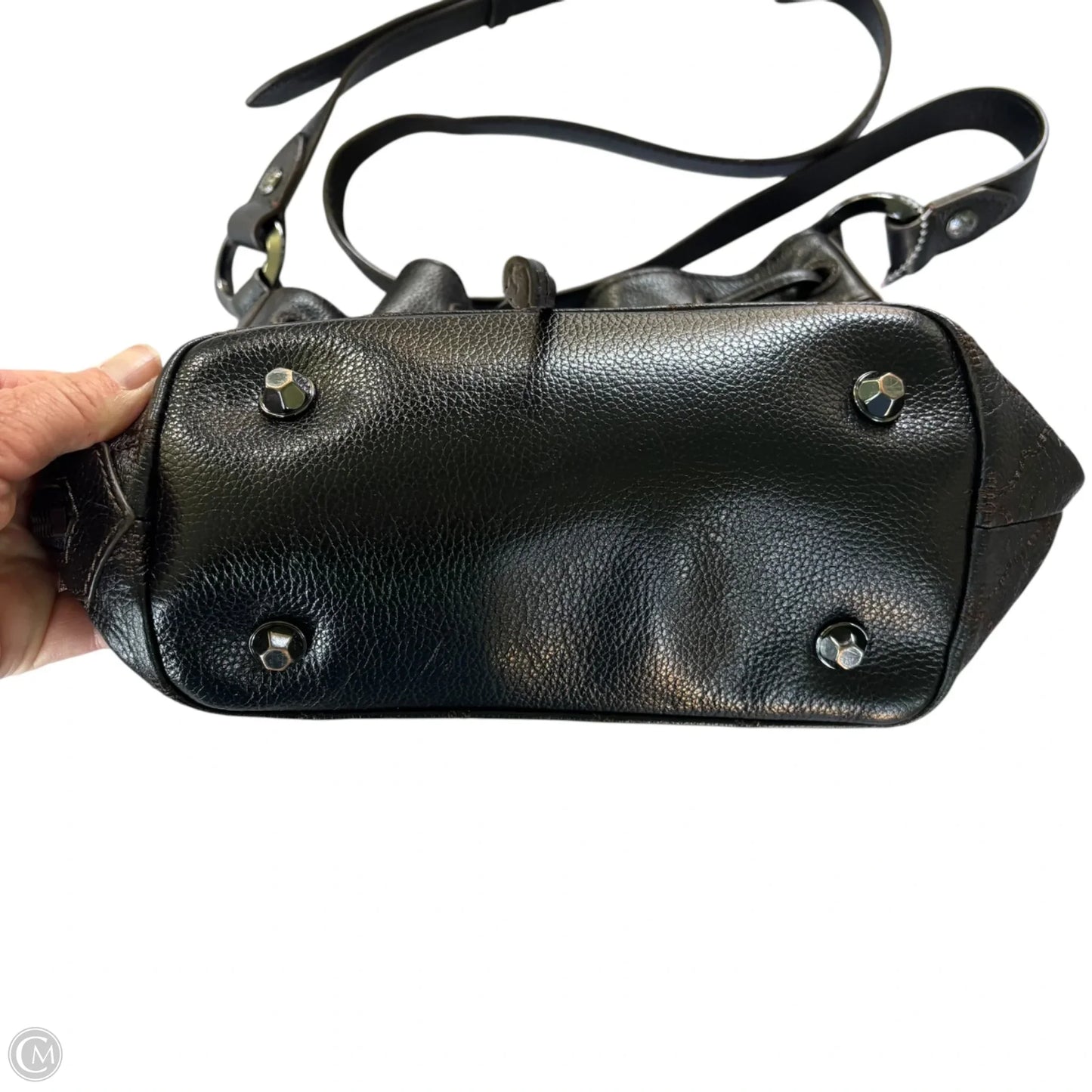 Handbag Leather By Oryany, Size: Medium