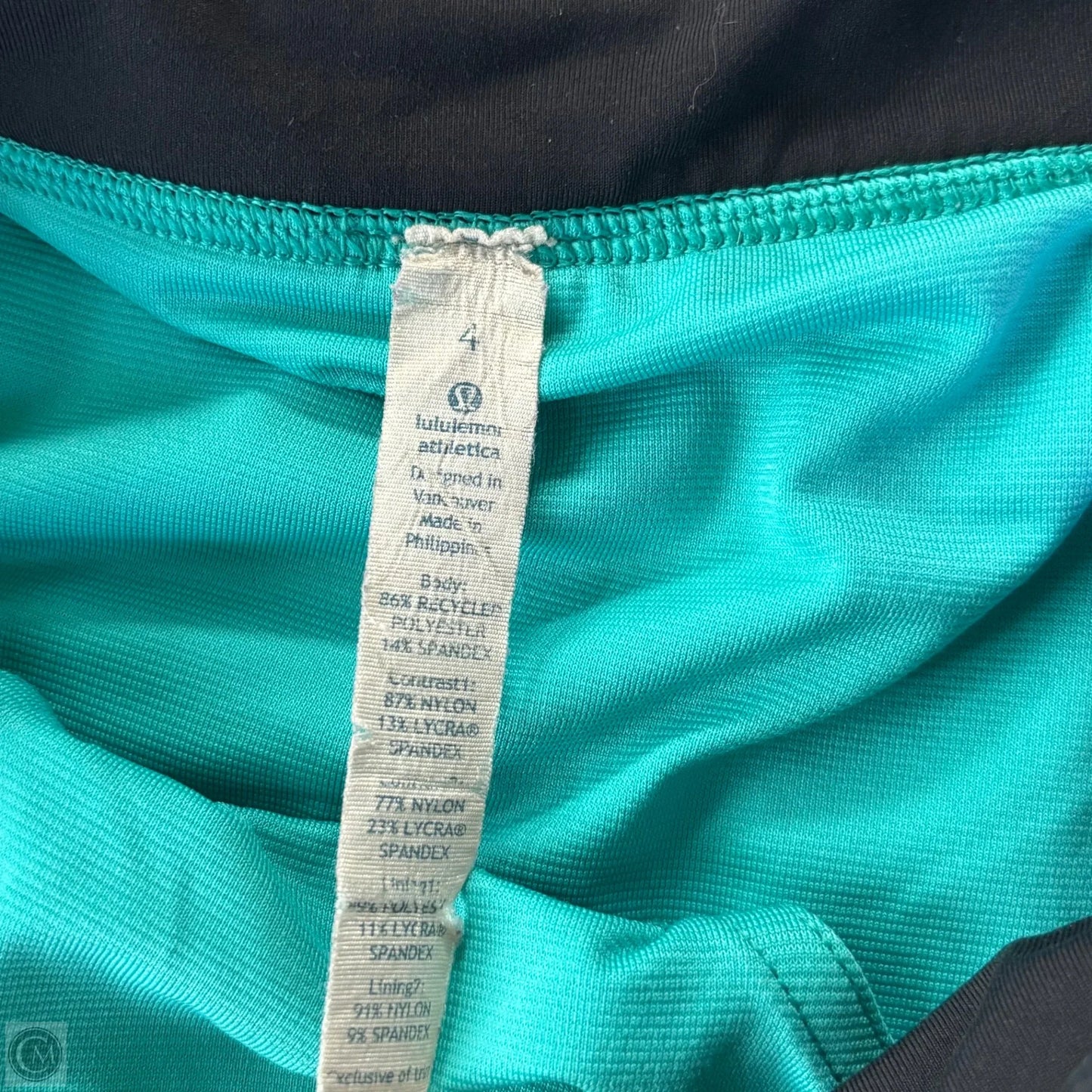 Athletic Shorts By Lululemon In Blue & Grey, Size: 4