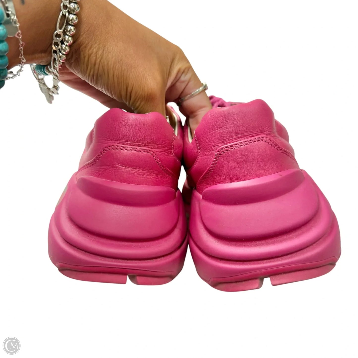Shoes Luxury Designer By Gucci In Pink, Size: 6.5