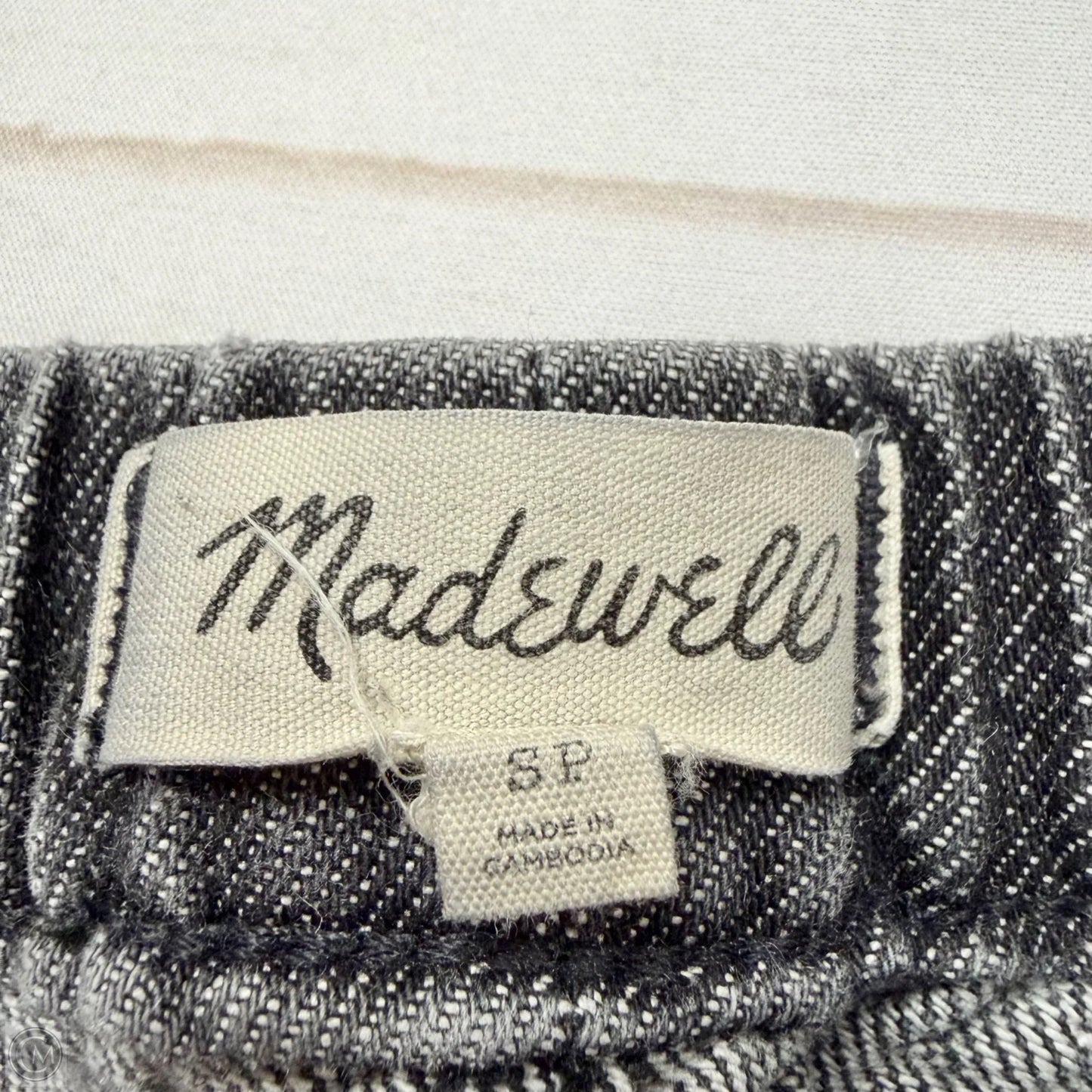 Jeans Cropped By Madewell In Black Denim, Size: Sp