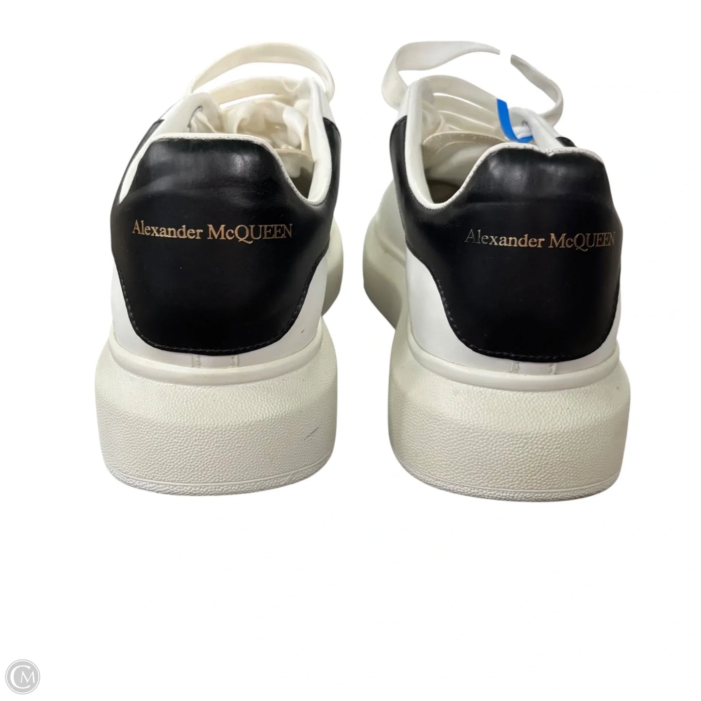 Shoes Luxury Designer By Alexander Mcqueen In Black & White, Size: 9.5
