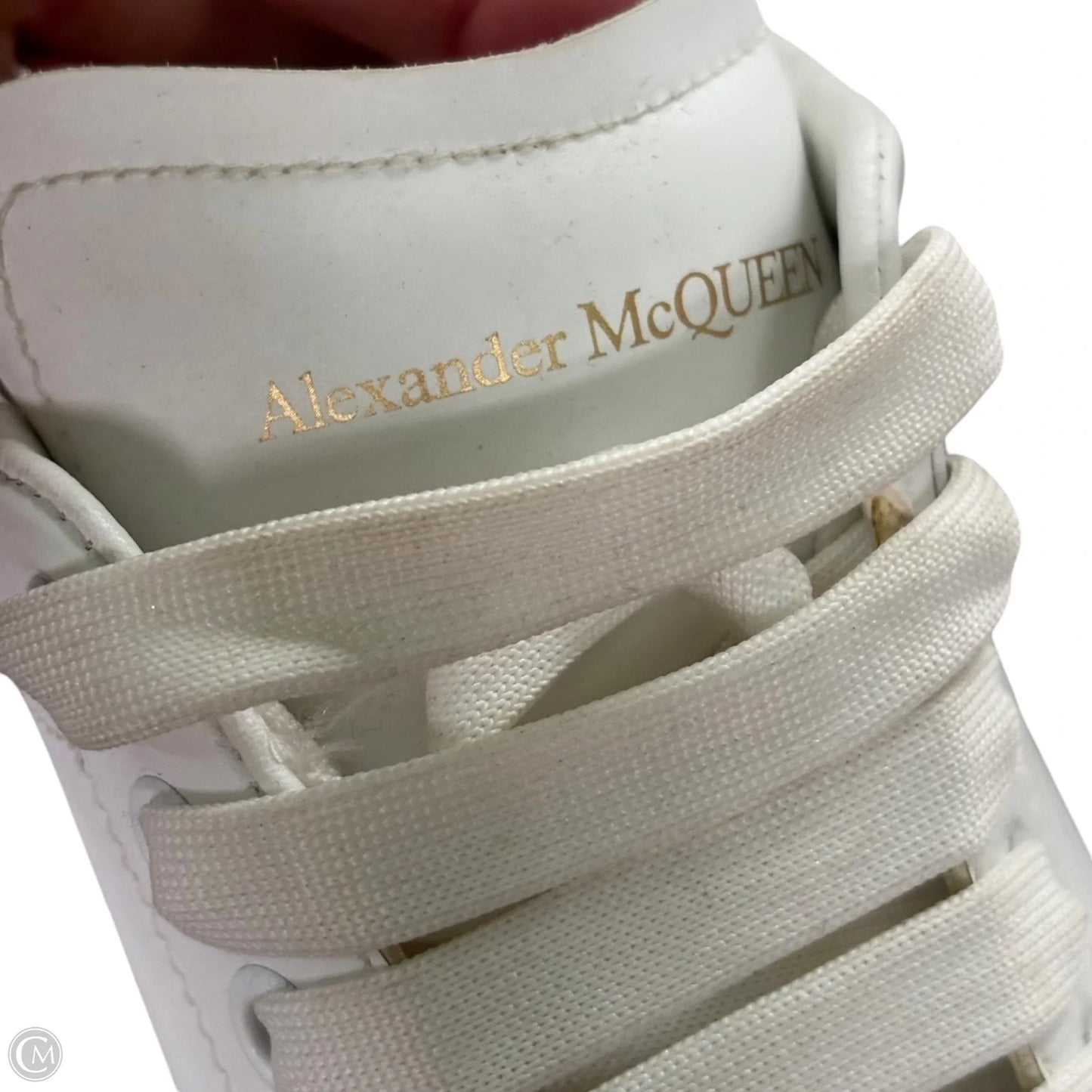 Shoes Luxury Designer By Alexander Mcqueen In Black & White, Size: 9.5
