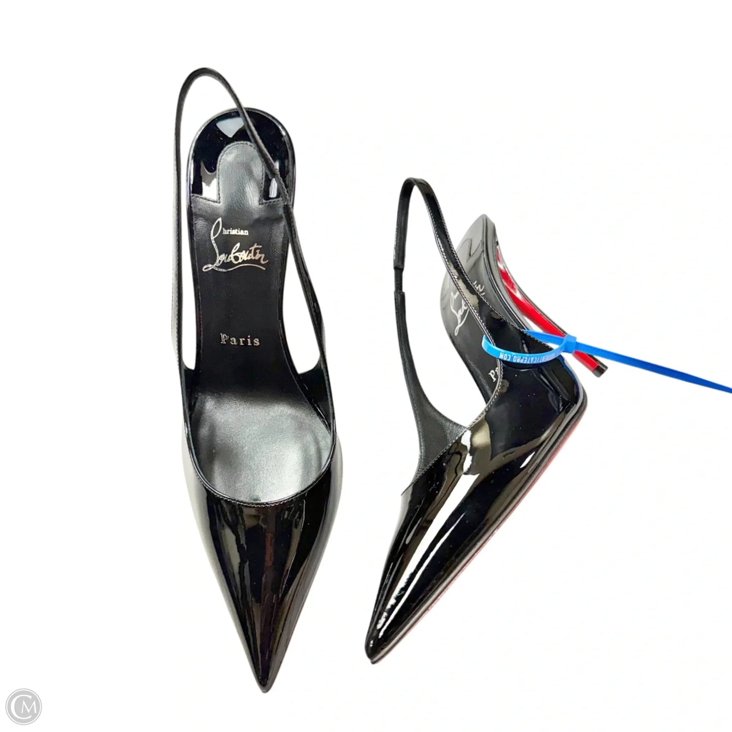Shoes Luxury Designer By Christian Louboutin In Black, Size: 9.5