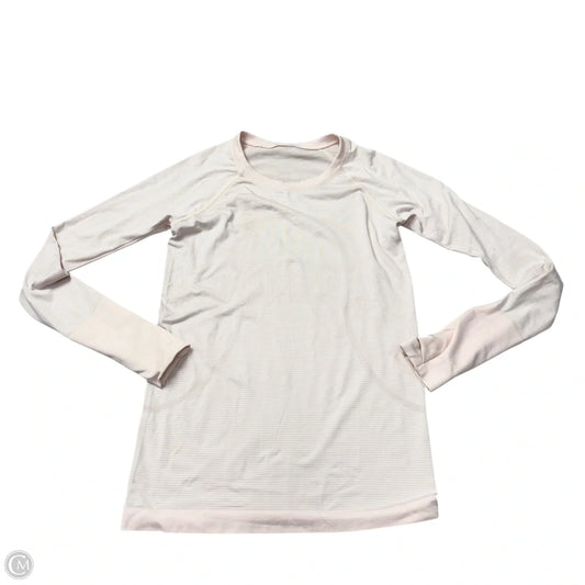 Athletic Top Long Sleeve Crewneck By Lululemon In Pink, Size: S