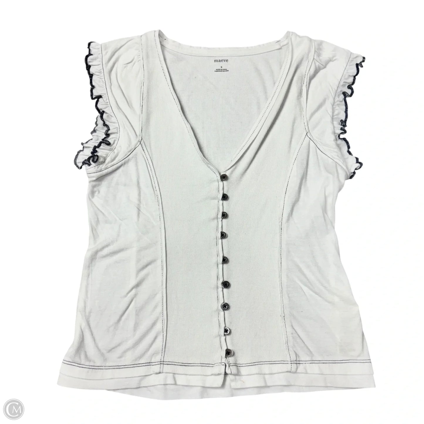 Top Sleeveless By Maeve In White, Size: S