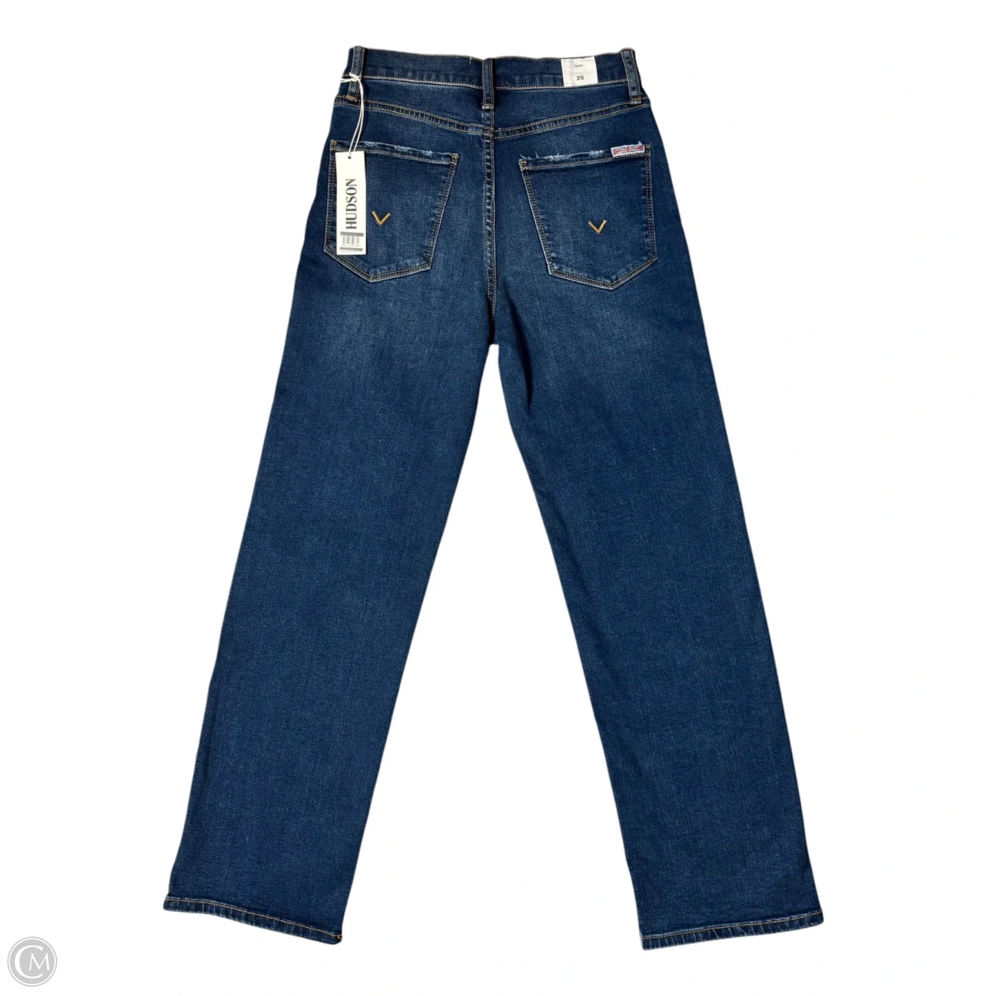 Jeans Straight By Hudson In Blue Denim, Size: 2