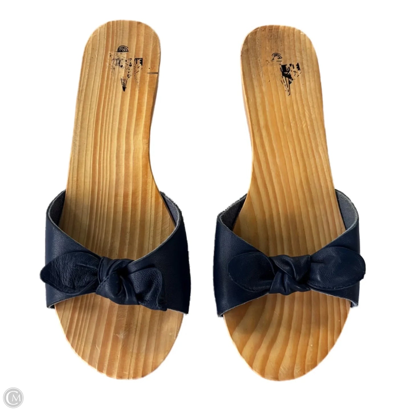 Sandals Flats By Kimichi Blue In Blue & Tan, Size: 10