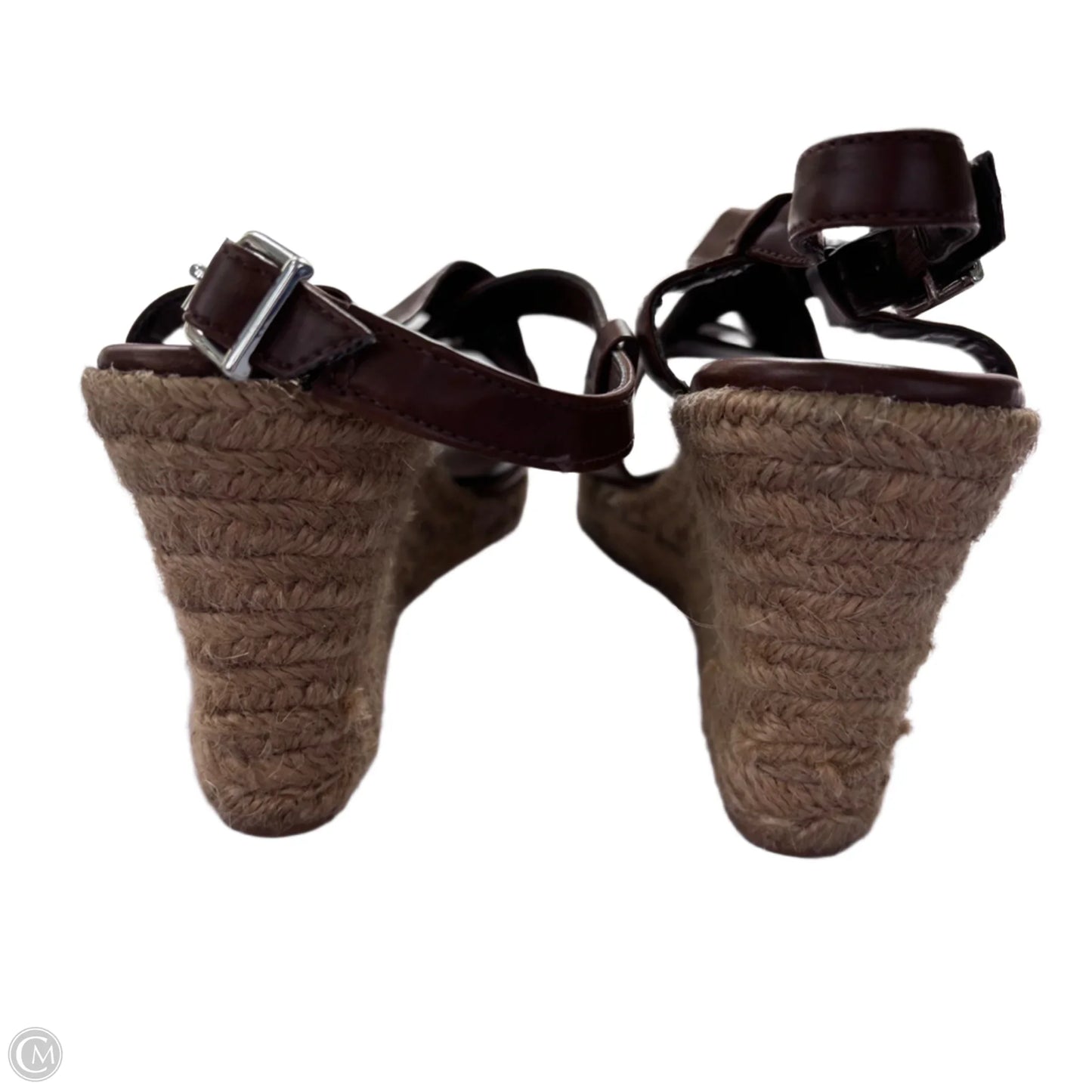 Sandals Heels Wedge By Chicos In Brown, Size: 7