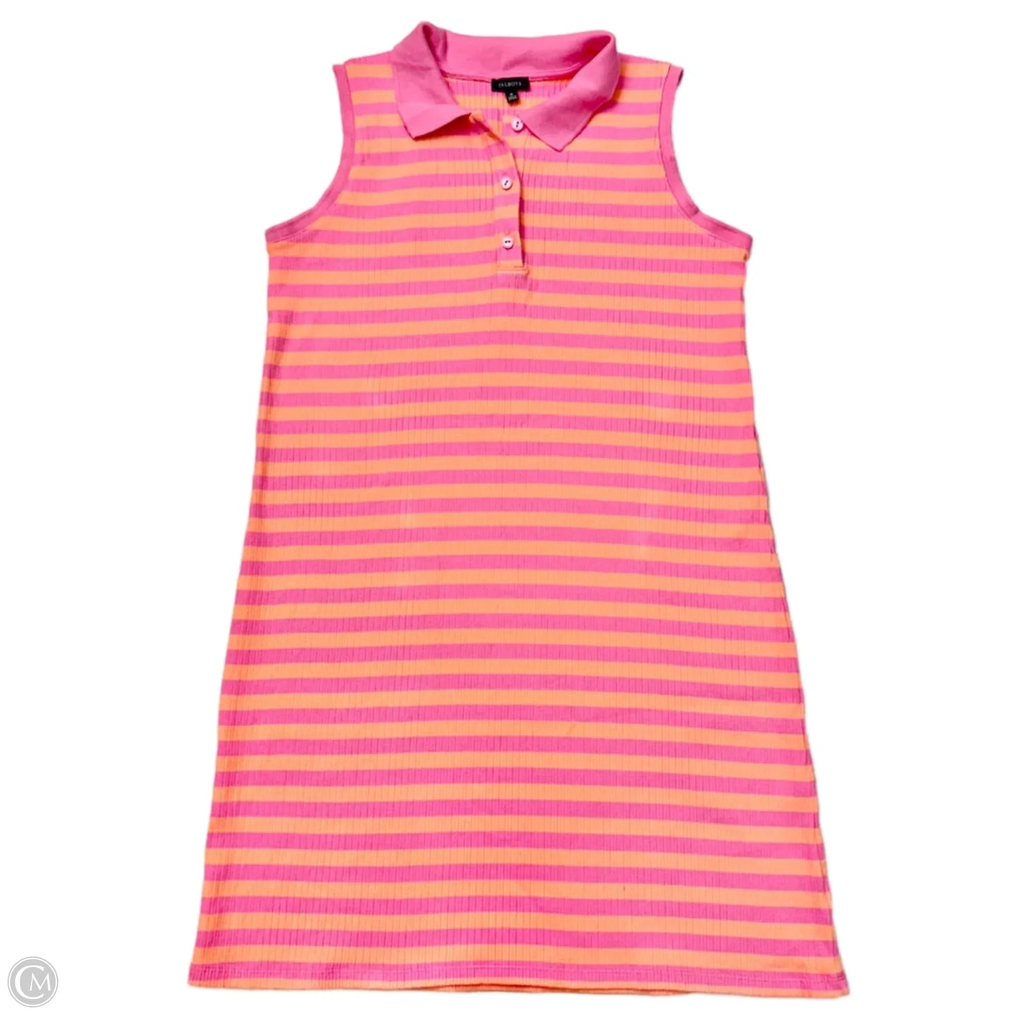 Dress Casual Midi By Talbots In Orange & Pink, Size: M