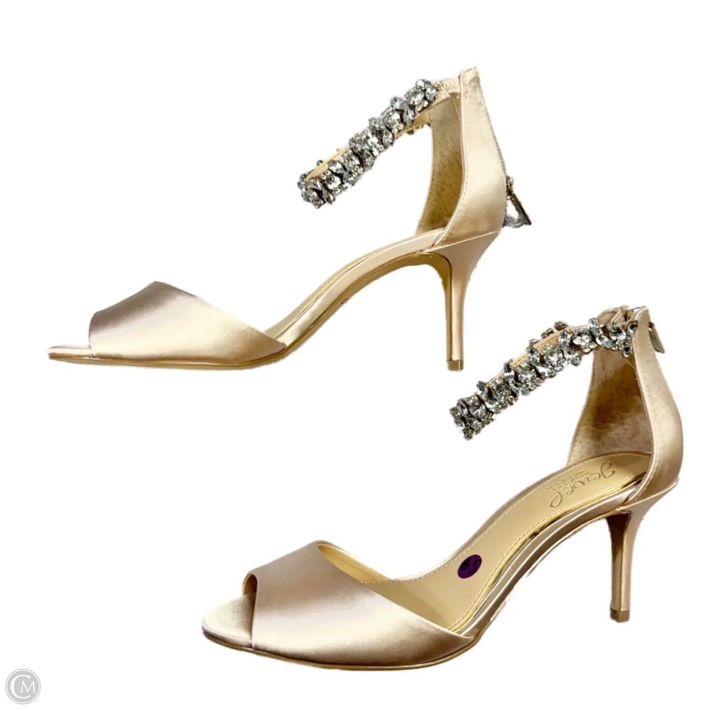 Shoes Heels Kitten By Badgley Mischka In Cream, Size: 6.5