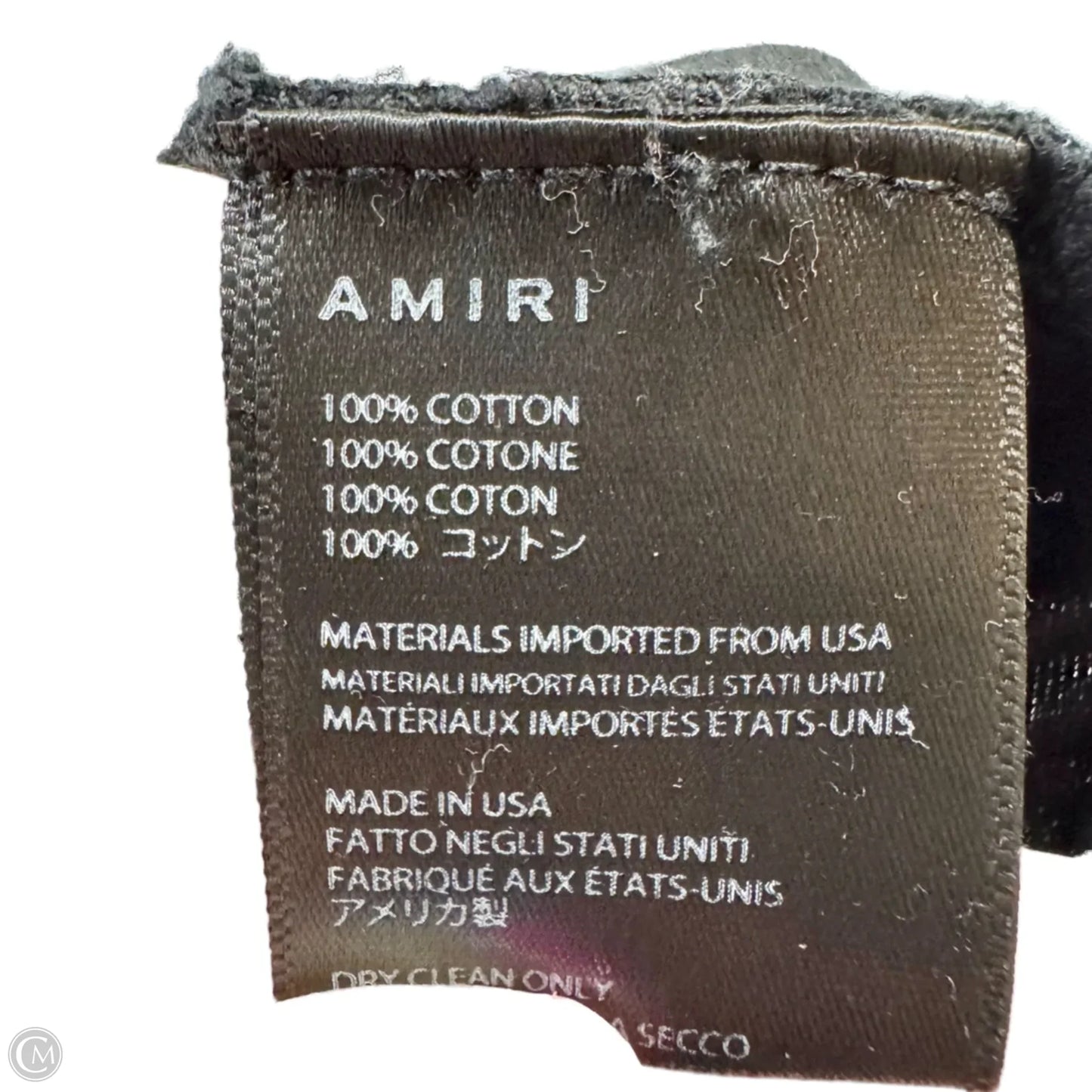 Top Short Sleeve Designer By Amiri In Black, Size: S