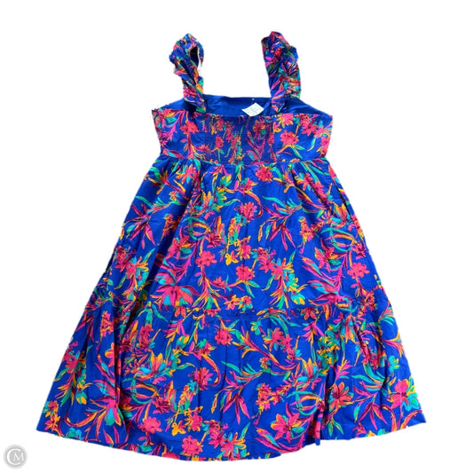 Dress Casual Maxi By J. Crew In Blue & Pink, Size: 2x