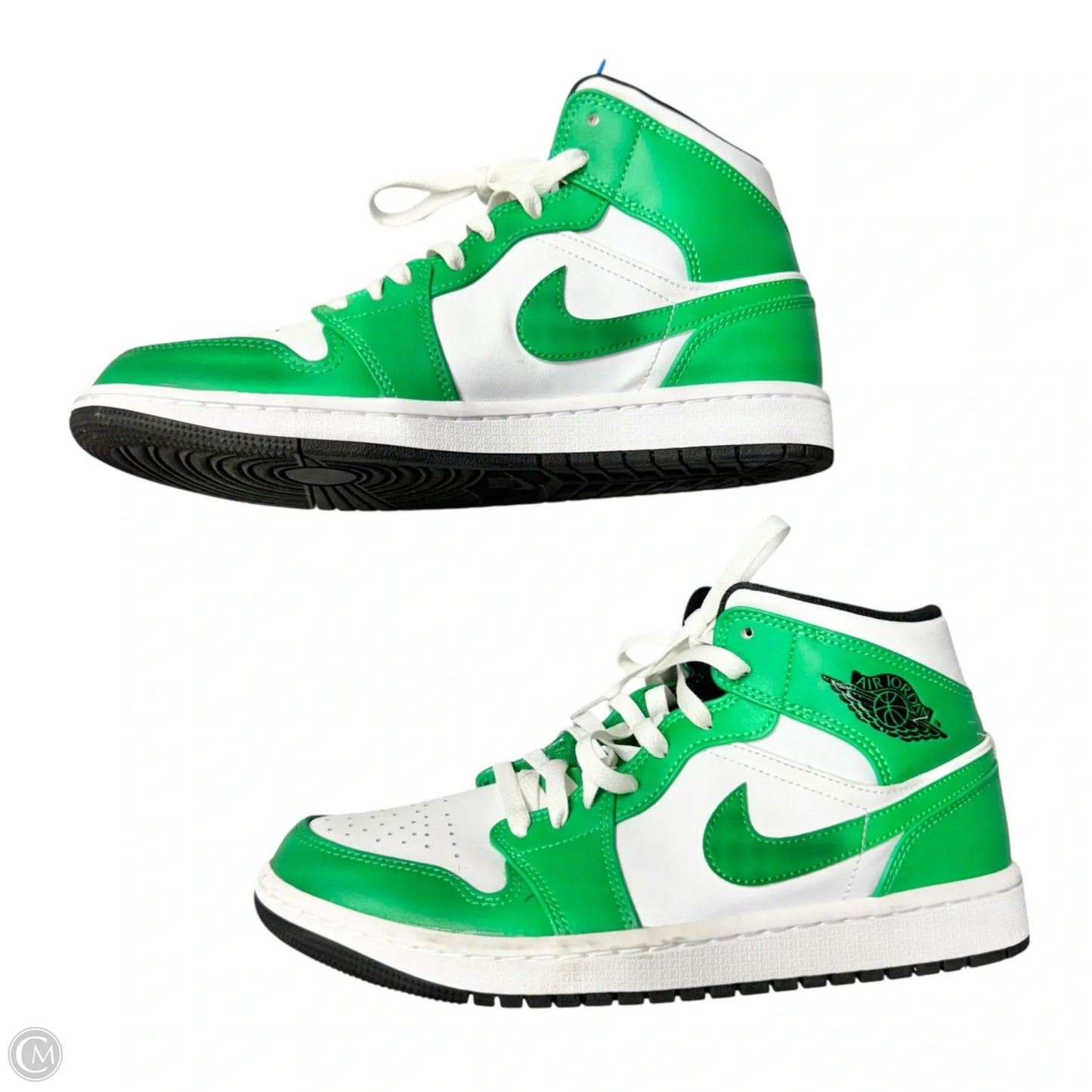 Shoes Luxury Designer By Jordan In Green & White, Size: 9.5