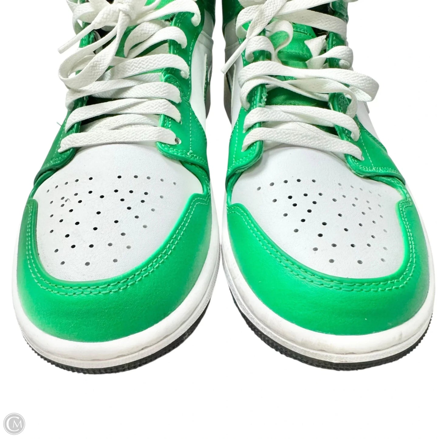 Shoes Luxury Designer By Jordan In Green & White, Size: 9.5