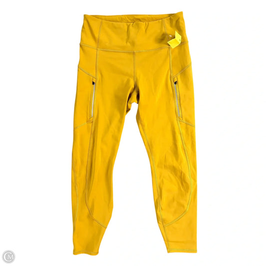 Athletic Leggings By Athleta In Yellow, Size: M