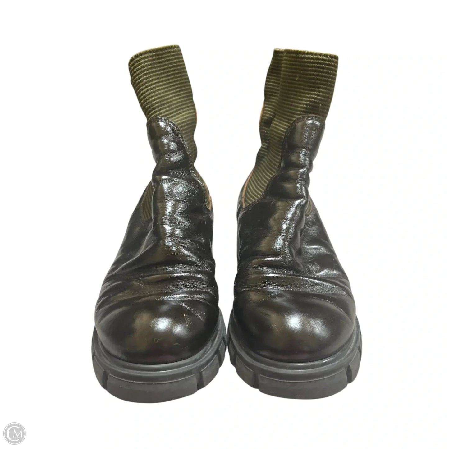 Boots Combat In Brown & Green, Size: 5.5