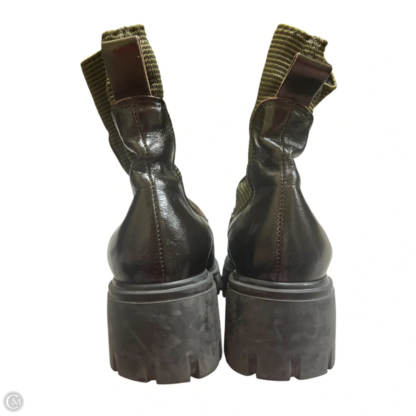 Boots Combat In Brown & Green, Size: 5.5