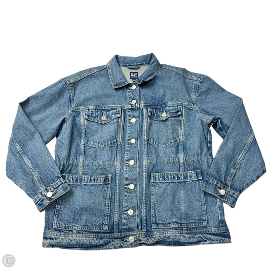 Jacket Denim By Gap In Blue Denim, Size: M
