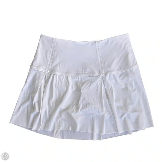 Athletic Skirt By Lululemon In White, Size: 4