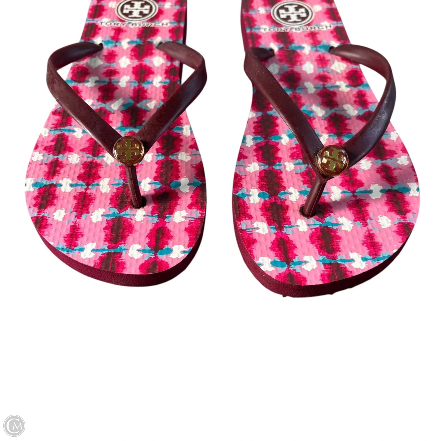 Sandals Designer By Tory Burch In Pink & Red, Size: 7
