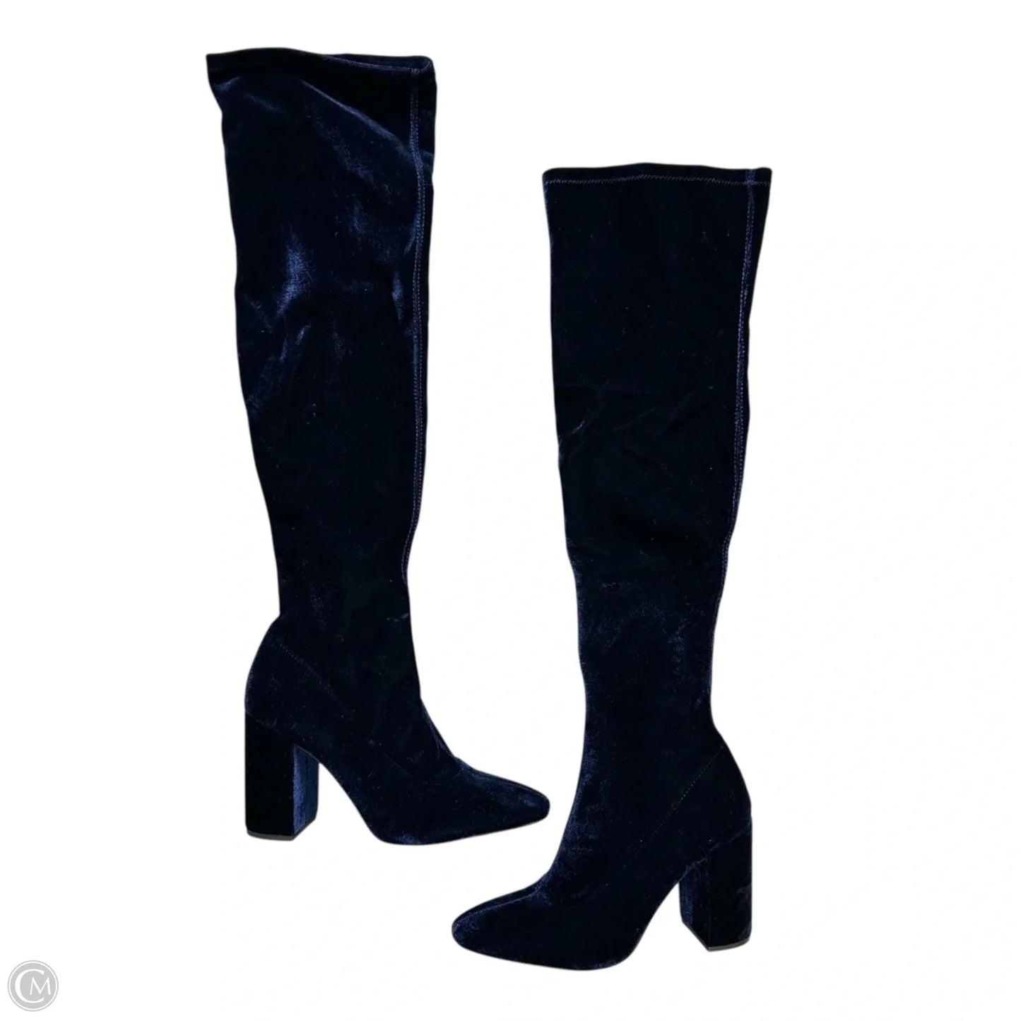 Boots Knee Heels By Zara In Navy, Size: 9