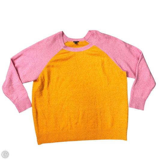 Sweater By Torrid In Orange & Pink, Size: 3x