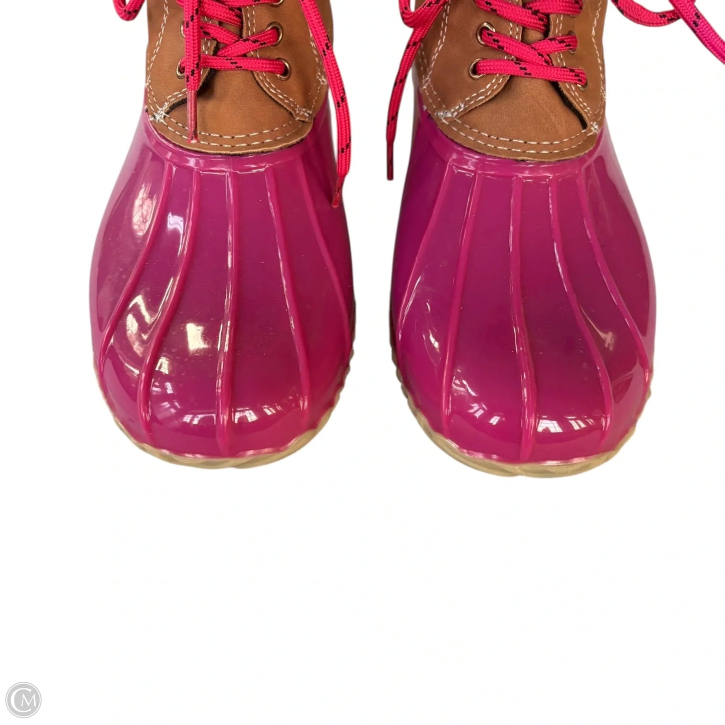 Boots Hiking By Tommy Hilfiger In Brown & Pink, Size: 9