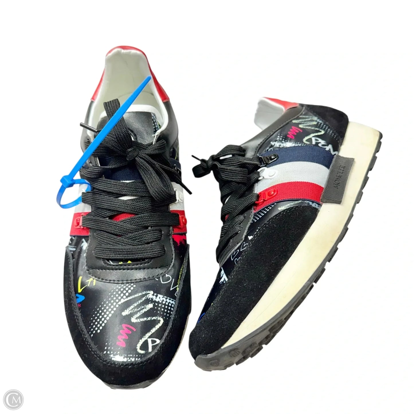 Shoes Luxury Designer By Moncler In Black & Red, Size: 9