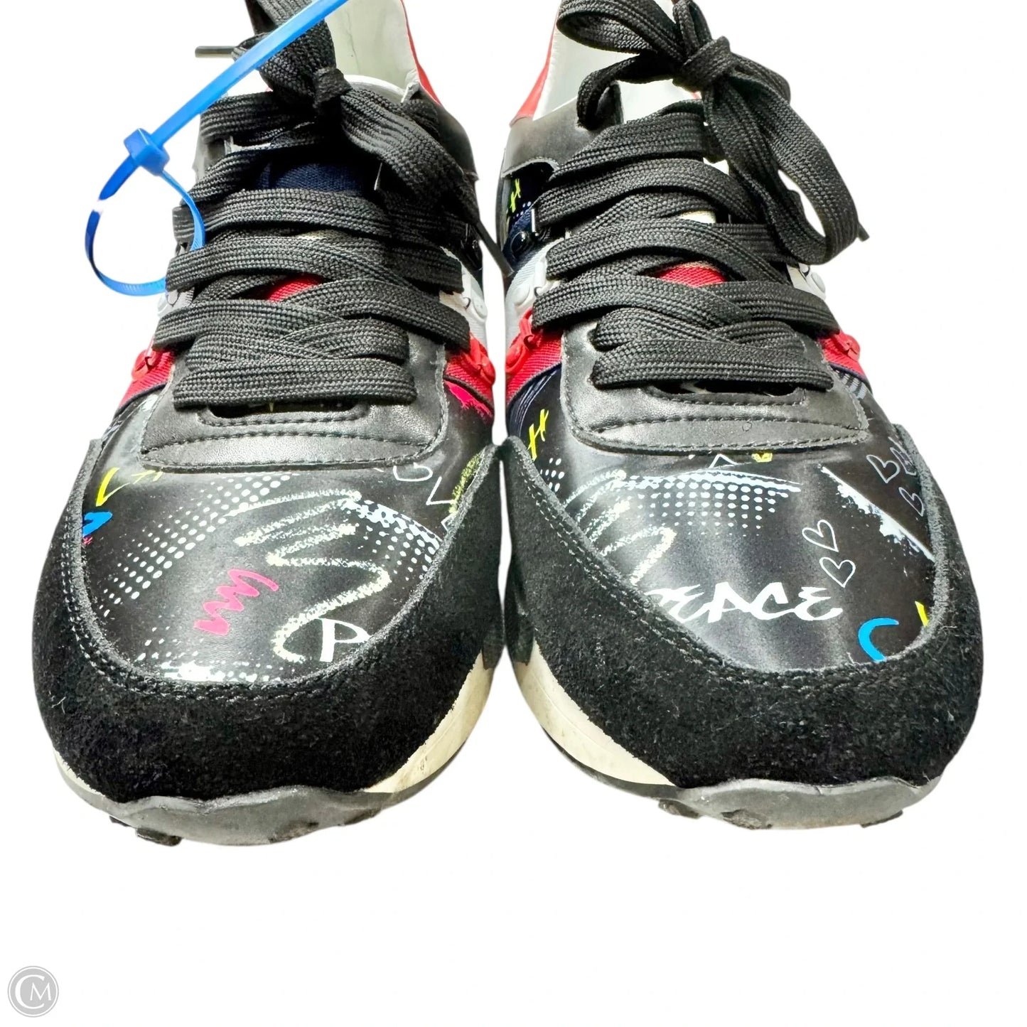 Shoes Luxury Designer By Moncler In Black & Red, Size: 9