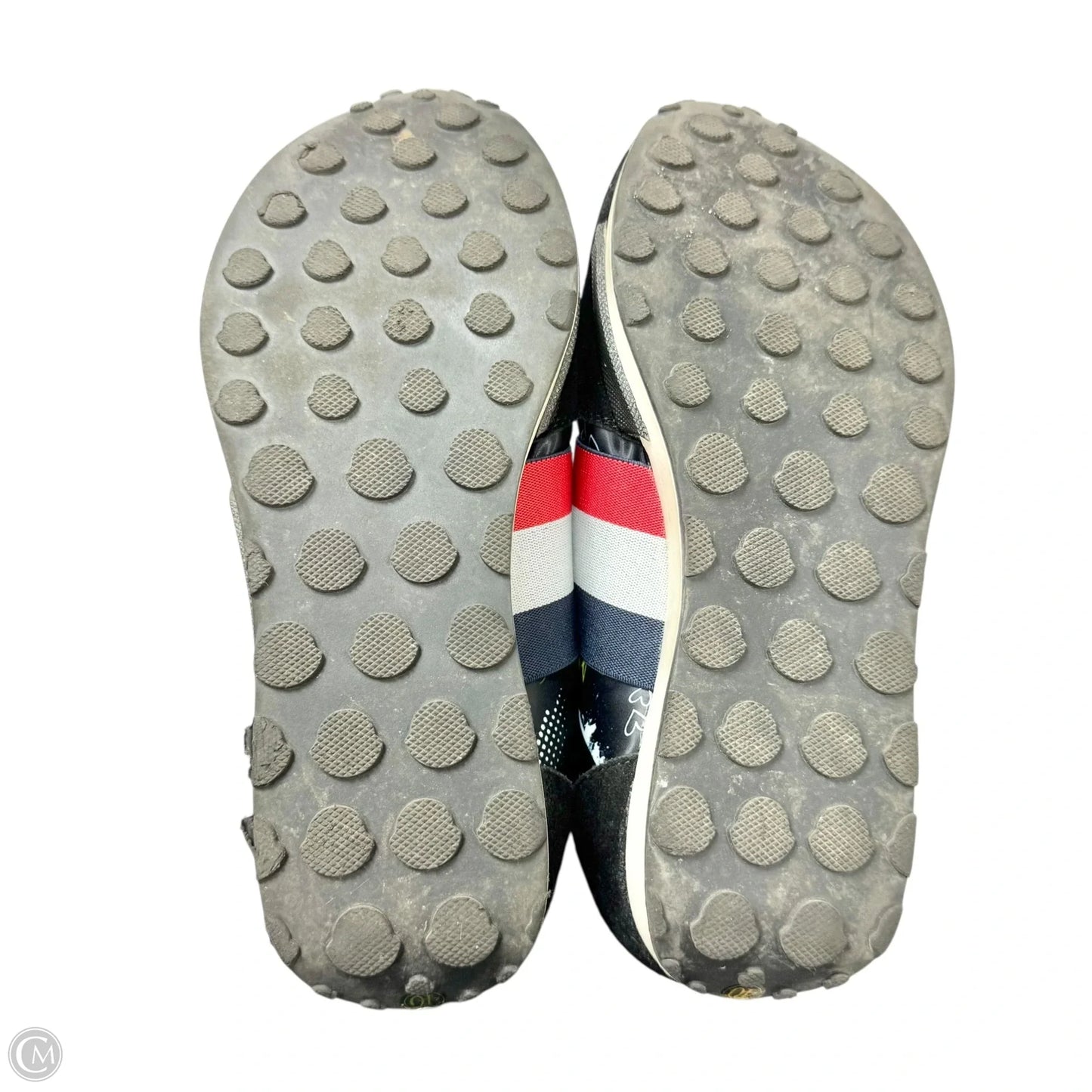 Shoes Luxury Designer By Moncler In Black & Red, Size: 9