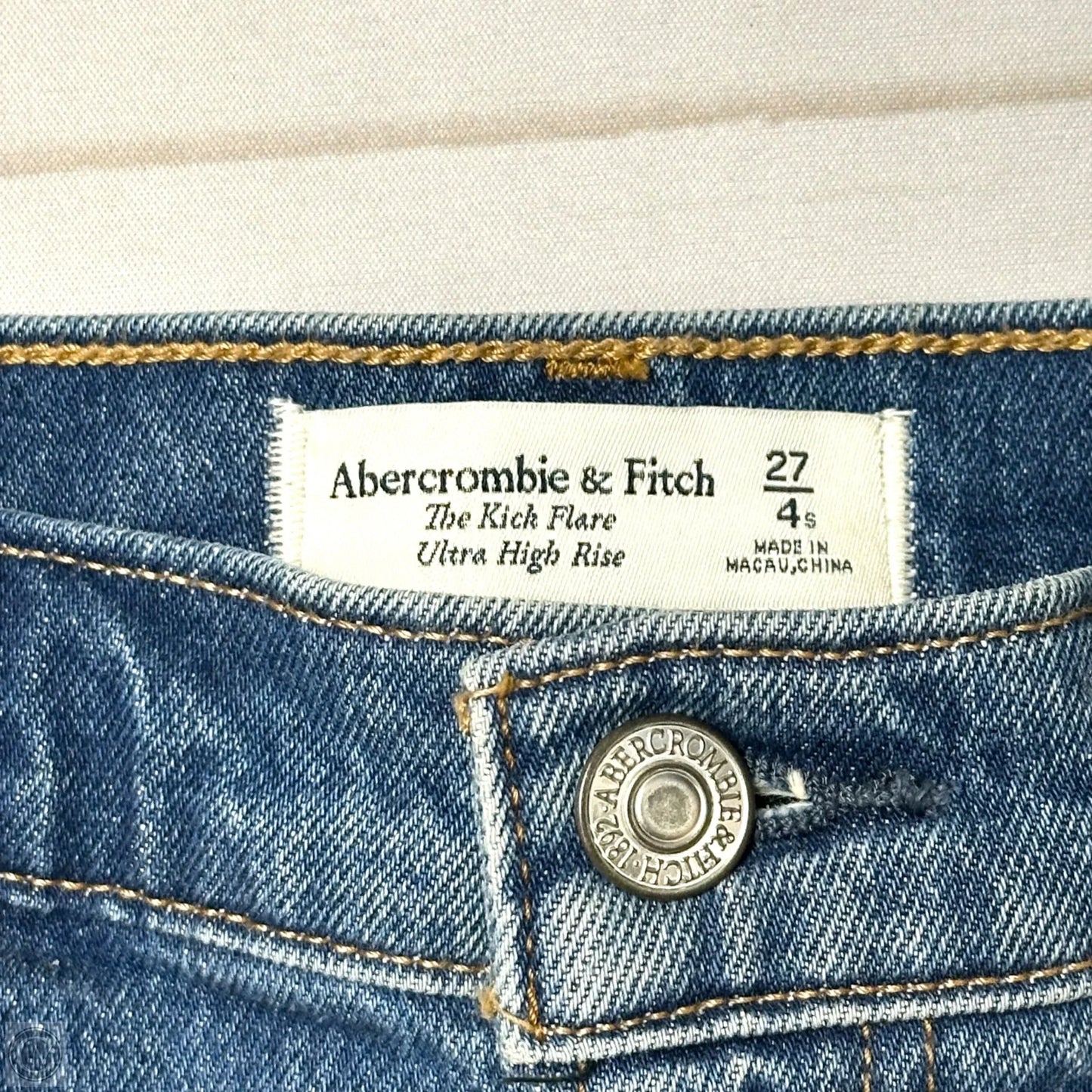 Jeans Boot Cut By Abercrombie And Fitch In Blue Denim, Size: 4P
