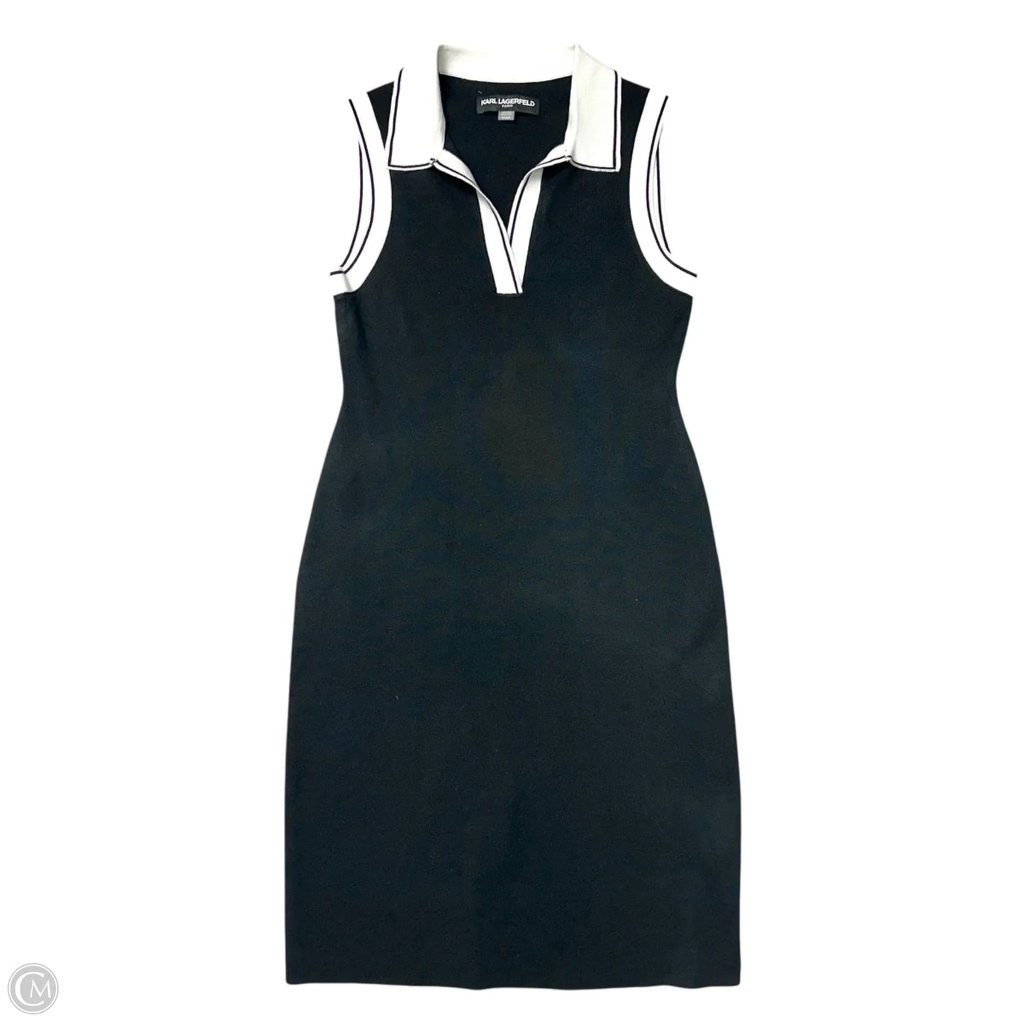 Dress Designer By Karl Lagerfeld In Black & White, Size: S